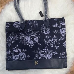 Victoria's Secret Black Floral Tote